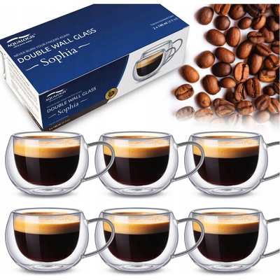 Aqualogis Sklenice na kávu 6 x 140 ml
