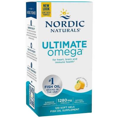Nordic Naturals Ultimate Omega, 1280 mg, 120 гел капсули, Nordic Naturals (61079)