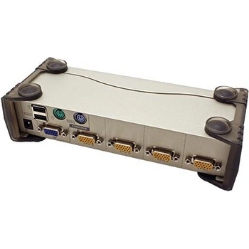 Aten CS-84U-AT 4-Port PS/2-USB KVM Switch, 4x Custom KVM Cable Sets, Non-powered