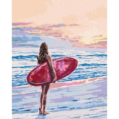 zuty Malování Podle Čísel Surfařka 40 x 50 Cm Plátno Rám