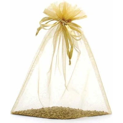 Darčekový sáčok Organza – zlatý 23 × 30 cm