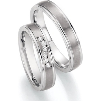 Snubní prsteny ocelové s titanem SP-06130
