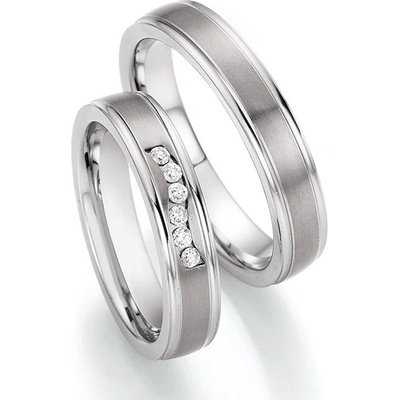 Snubní prsteny ocelové s titanem SP-06130
