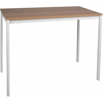 Textilomanie Biely jedálenský stôl RAMOD 100 x 60 cm dekor dub