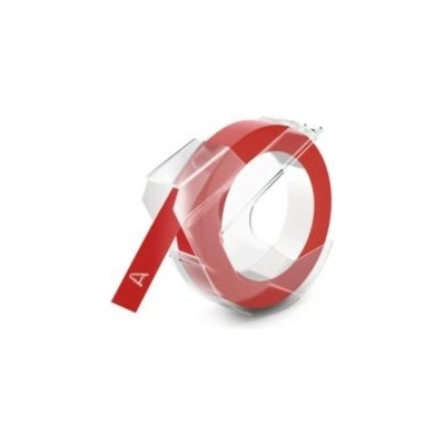 Compatible Съвместима лента с Dymo S0898150, 9mm x 3m, бял печат / червен фон (S0898150)