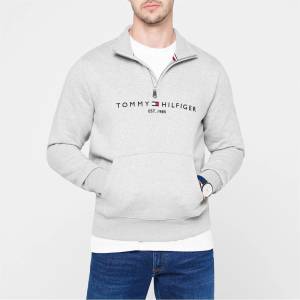 Tommy Hilfiger Блуза Tommy Hilfiger Logo Mockneck Sweatshirt - Grey P91