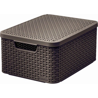 Box Curver Style M 18 l s vekom tmavo hnedý 205847