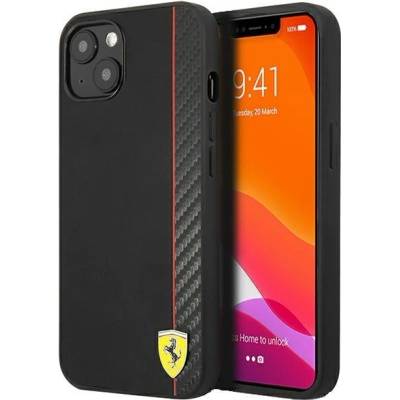 Ferrari Калъф Ferrari FESAXHCP13SBK, за iPhone 13 mini 5.4", черен, червен (FER000495-0)