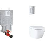 GROHE Uniset - Комплект за монтаж на стена, тоалетна чиния, седалка SoftClose и бутон Skate Cosmopolitan, Triple Vortex, матов хром SANI15BB2105 (SANI15BB2105)