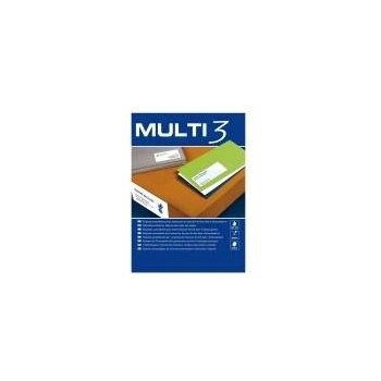 MULTI 3 Етикети за принтер MULTI 3 Inkjet Láser Бял прав 100 Листи 70 x 33, 8 mm (24 броя)