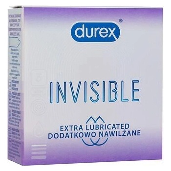 Durex Invisible Extra Lubricated 3 ks