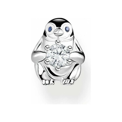 Thomas Sabo kusová náušnice Penguin with white stone H2258-041-7