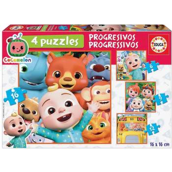 Image 1 of Educa - Puzzle 4v1 Cocomelon Progressive - 1 - 39 piese