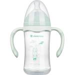 KikkaBoo Бебешко шише с широко гърло Kikkaboo - Peach Rabbit, Мint, 260 ml (31302020061)
