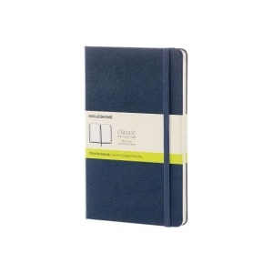 Moleskine Sapphire Blue Large Plain Notebook Hard | Moleskine