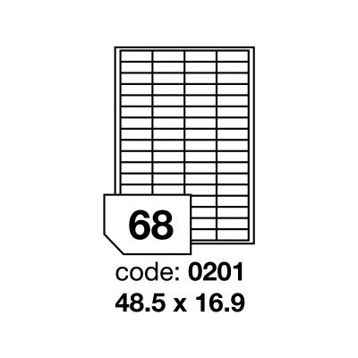 Rayfilm R0102.0201D odnímatelné etikety 48,5x16,9mm 300 listů