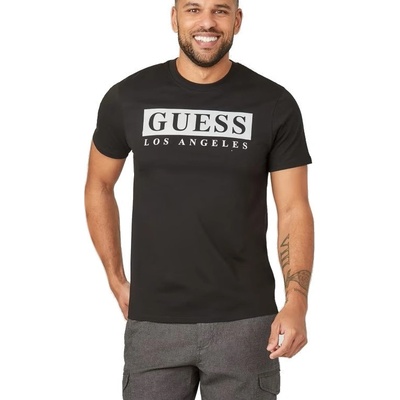 Guess pánské tričko Greg Logo Tee černé