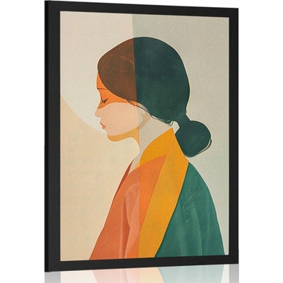 Plakát japandi krása ženy - 30x45 white