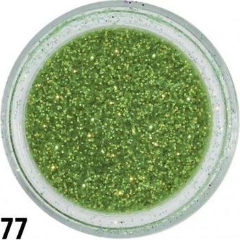 Glitrový prach na nechty zelený 77