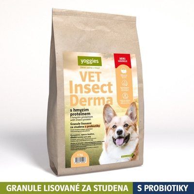 Yoggies MINI VET Insect Derma s hmyzím proteínom lisované za studena s probiotikami 5 kg
