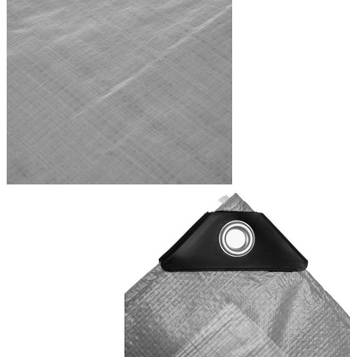 Gardlov 24652 Krycí plachta krycí s kovovými oky 120 g/m², 3 x 4 m, stříbrná – Zboží Mobilmania