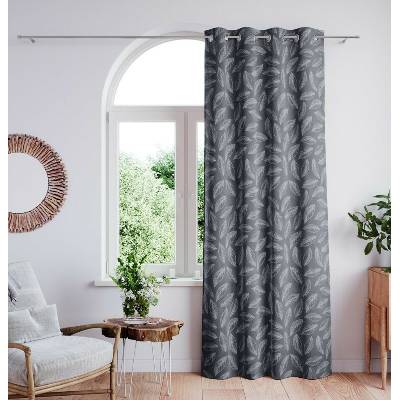 ArtFlhf Tieniaci záves CALM Velvet K | charcoal 140 x 250 cm