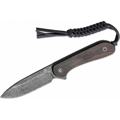 CIVIVI Fixed Blade Elementum Ebony Wood/Damascus C2105-DS1