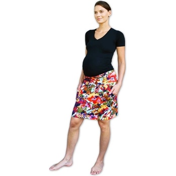 Jožánek těhotenská sukně s kapsami Simona vzorovaná květinová