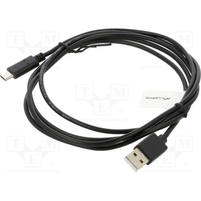 Lanberg CA-USBO-10CC-0018-BK USB 2.0, USB A vidlice, USB C vidlice, zlacený, 1,8m, černý
