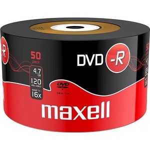 Maxell DVD-R MAXELL, 4, 7 GB, 16x, 50 бр (ML-DDVD-R4.7-50-SH) - stokatastoki