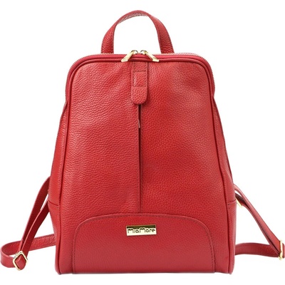 Kožený batoh MiaMore KZ46184 červená 9,5 l