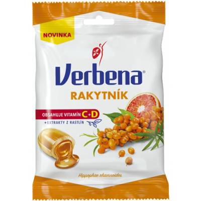 Verbena rakytníkové cukríky s vitamínom C a D 60 g