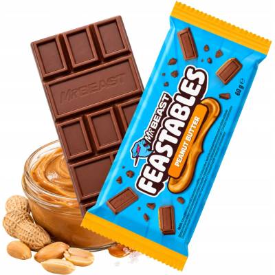 Feastables MrBeast mliečna čokoláda s orechovou náplňou 60 g