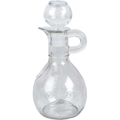 Clayre & Eef Dekorační skleněná lahvička karafa se zátkou a ouškem - 175 ml