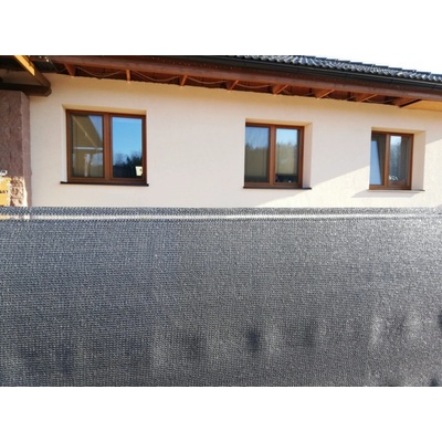 GTEX Stínící tkanina na plot rašlový úplet 100 %, 200 g/m², 150 cm, metráž po 5 m, antracit