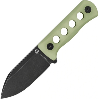 QSP Knife Canary Neck Knife Sandvik 14C28N, black stonewash QS141-K2