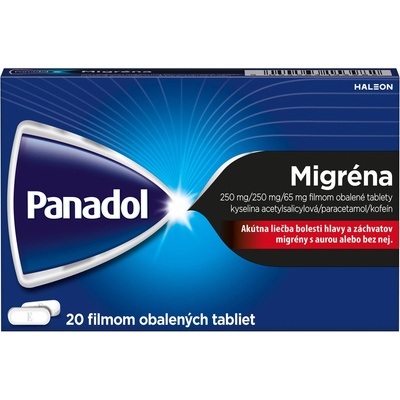 Panadol Migréna tbl.flm.20 x 250 mg/250 mg/65 mg