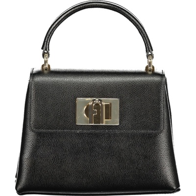 Furla Luxusná dámska kožená kabelka 1927 20x15x8 cm Čierna