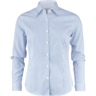 J. Harvest & Frost Halenka YB 50 Regular Women keprová dlouhý rukáv dámská Modrá nebesky stripe