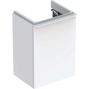 Geberit Smyle Square - Шкаф за мивка, 44x36x62 см, 1 врата, панти отляво, бяло гланц/бяло мат 500.351. 00.1 (500.351.00.1)
