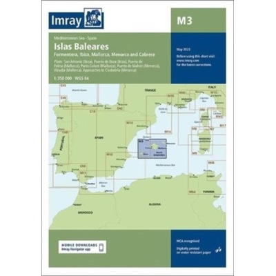 Imray Chart M3 - Islas Baleares - Formentera, Ibiza, Mallorca, Menorca (Imray)(Sheet map, folded)