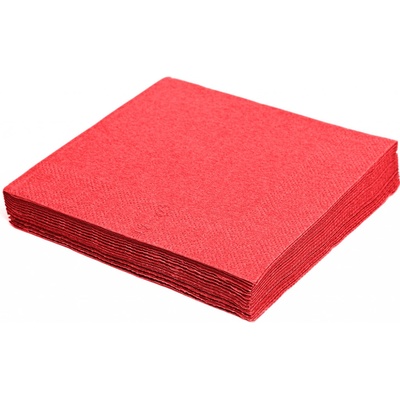 Gastro ubrousky papírové 2V 50 ks červené 33x33cm – Zboží Dáma