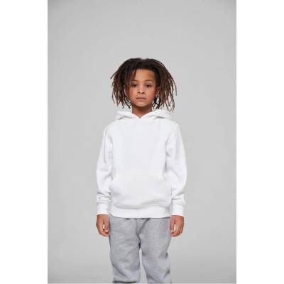 Build Your Brand Detská mikina s kapucňou BY117 White