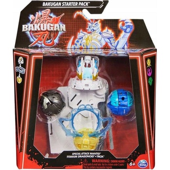 Bakugan Startovací sada speciální útok S6 Mantid Titanium Dragonoid Trox