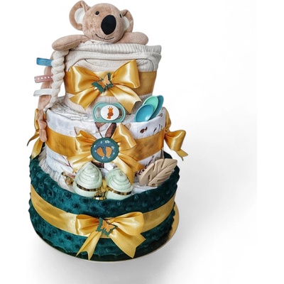 BabyTorta trojposchodová plienková torta neutrálna pre bábätko KOALA