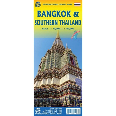 ITMB Publishing plán Bangkok,Thailand south (Thajsko) 1:10 t.,1:900 t. ITM