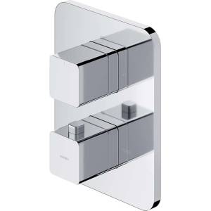 Omnires Parma - Термостатичен смесител за скрит монтаж, за 2 уреда, с тяло, хром PM7436CR (PM7436CR)
