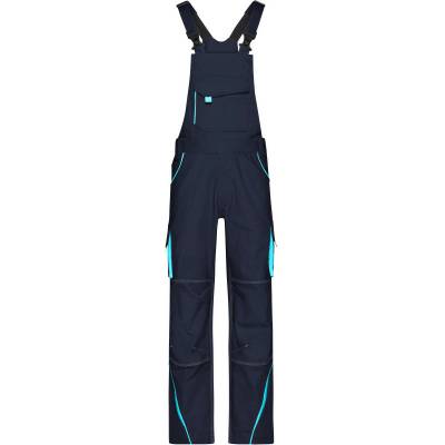 James & Nicholson JN 848 Color kalhoty s laclem navy/tyrkysová