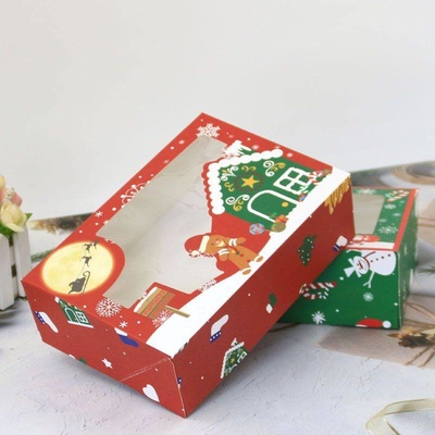 Krabička na vianočné cukrovinky perníčky a domček 22x15x7 cm Cakesicq Cakesicq