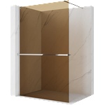 Mexen Kioto+ душ преграда със стойка Walk-in 70 x 200 см, кафяво 8 мм, хром (800-070-121-01-32)